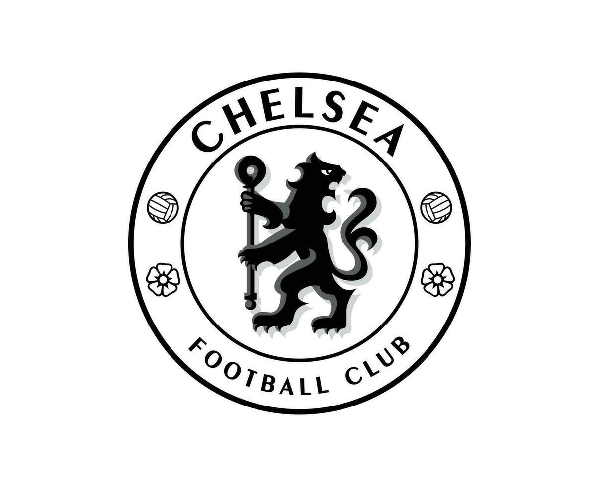 Biểu tượng đen trắng của Câu lạc bộ Chelsea Giải bóng đá Ngoại hạng Anh Thiết kế trừu tượng Minh họa vector 26135387 Nghệ thuật vector tại Vecteezy